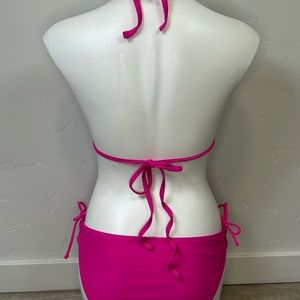 Hot pink one piece swim suit